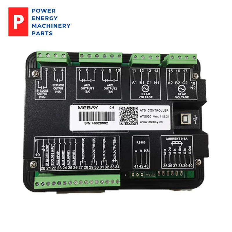 Diesel Generator ATS520 Original Mebay ATS Controller Dual Power Switch LCD Display