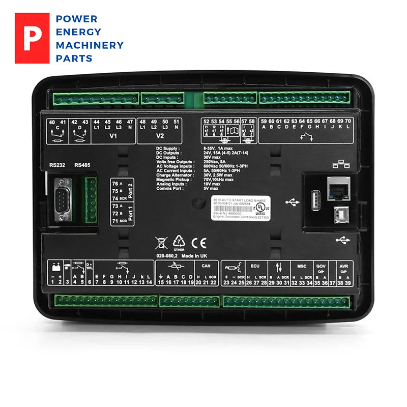 Genuine DSE8610 MKII Diesel Generator Synchronization Control Panel Auto Start Load Sharing Controller Module Deepsea 8610