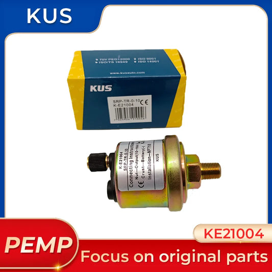 Sensor de presión de aceite KE21004 Original KUS 360-081-030-015C Alarma de 0,8 bar, terminales dobles