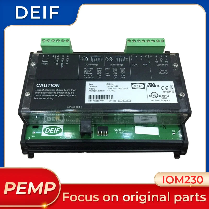 Original DEIF IOM230 Analog Interface Module CAN bus interface IOM 230 genset controller
