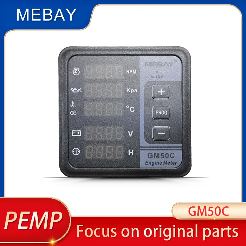 GM50C Mebay Original Generator Digital LCD Multifunction Meter Monitor Multifunction CAN Genset Part