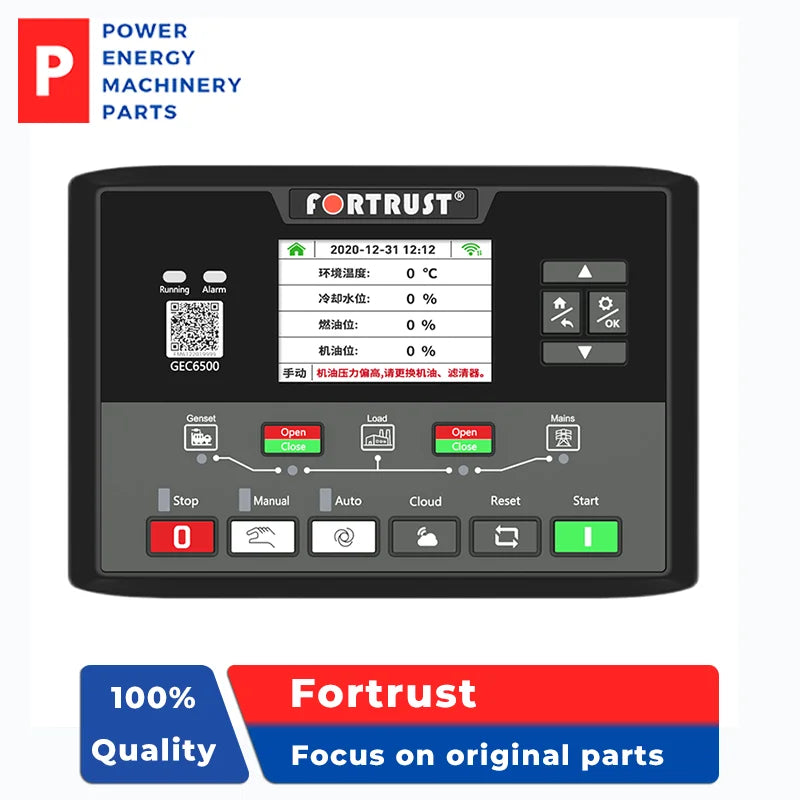 Diesel Generator set Controller GEC6520 Original Fortrust LCD Screen Module