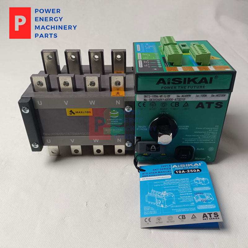 Original AISIKAI SKT2‑100A 4P ATS Automatic Transfer Switch 100A PC‑Grade Dual Power Changeover Switch