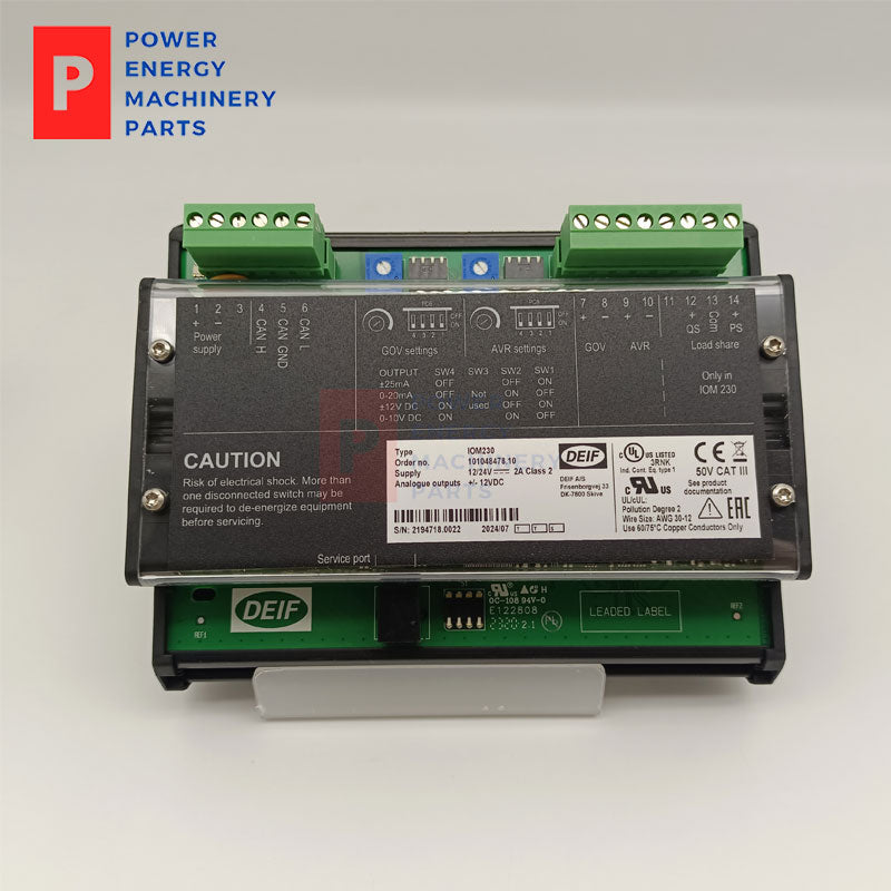 Módulo de interfaz analógica IOM230 de DEIF original Interfaz de bus CAN Controlador de grupo electrógeno IOM 230