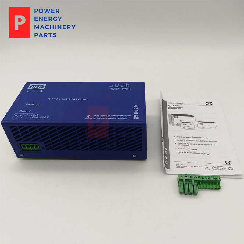 Original DEIF DCP2-2420 24V 20A 400/480V Switch Mode Battery Charger DC Power Supply