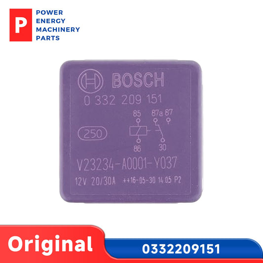 Original Bosch 0332209151 12V 20/30A 5 Pin Mini Changeover Relay 1Pcs