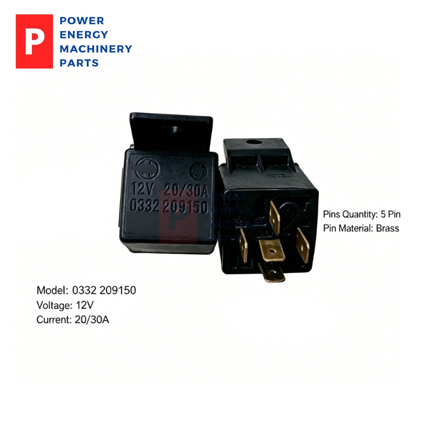 Original Bosch 0332209150 5 Pin SPDT Grey Cube Changeover Relay 12V DC 30A NO 20A NC Automotive Relay