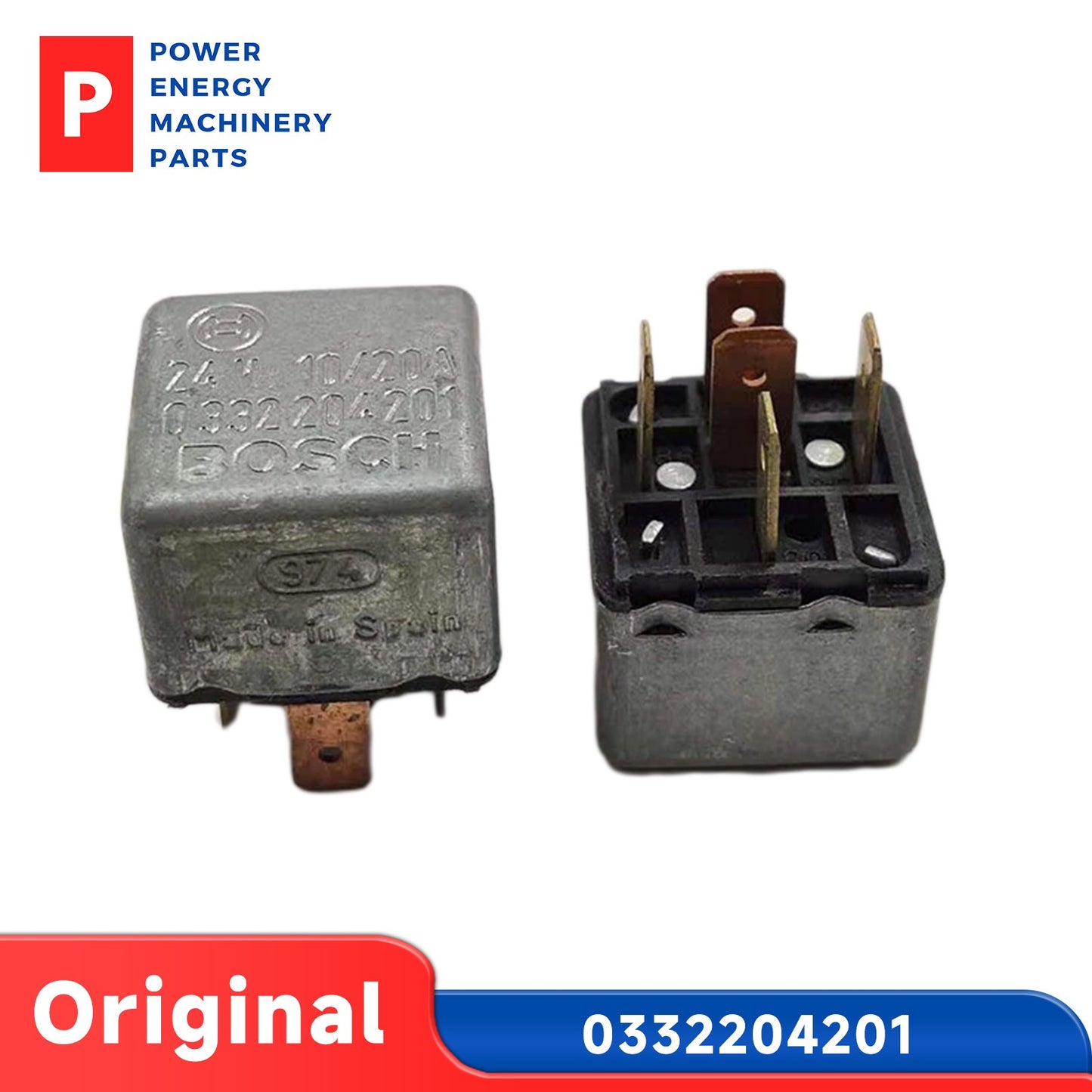 Original Bosch 0332204201 24V 10A/20A 5-Pin Automotive Relay 1PCS