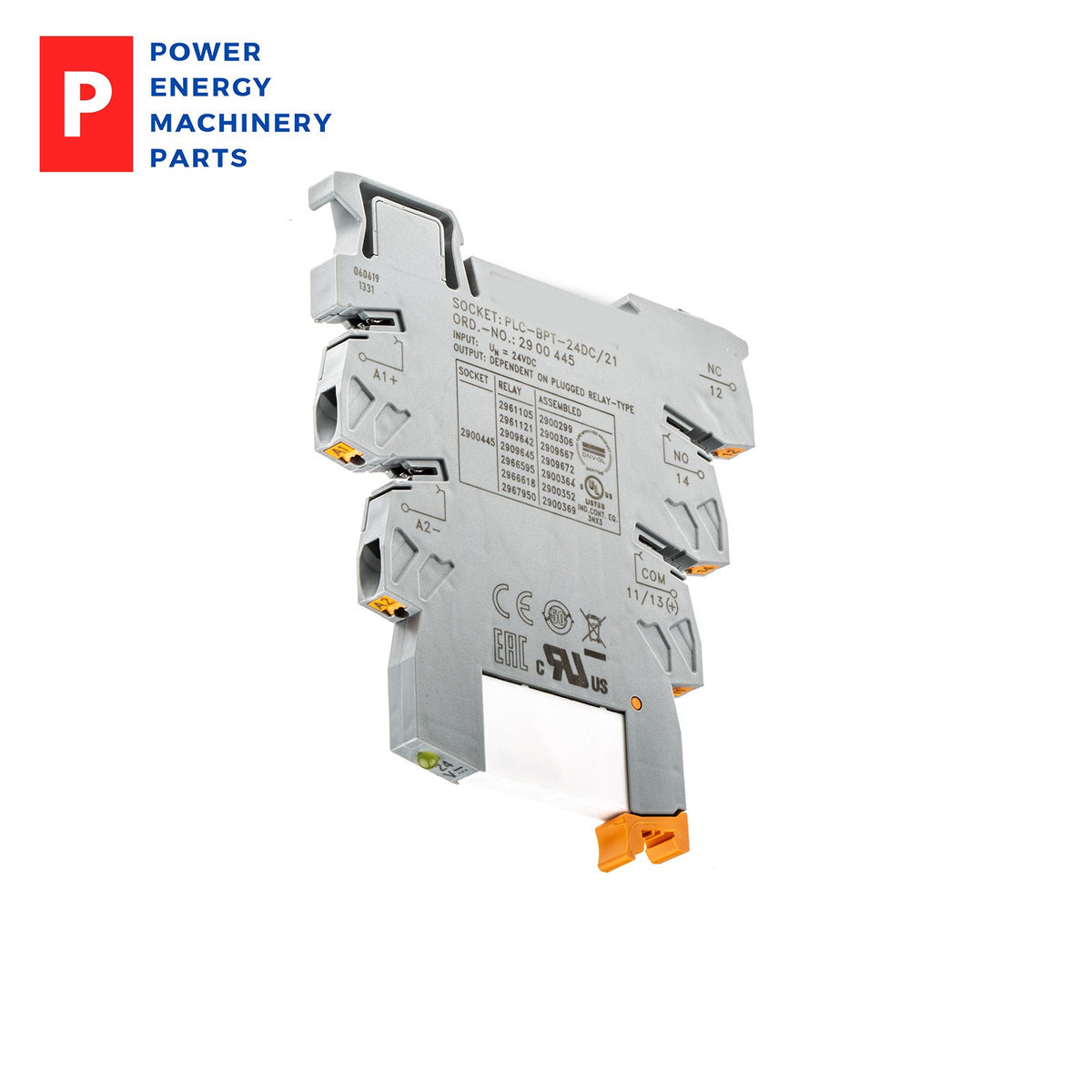 Original Phoenix Contact Relay Kit 2961105 / 2900445 / 2900299 24VDC 6A PLC Plug-in Relay & DIN Rail Base