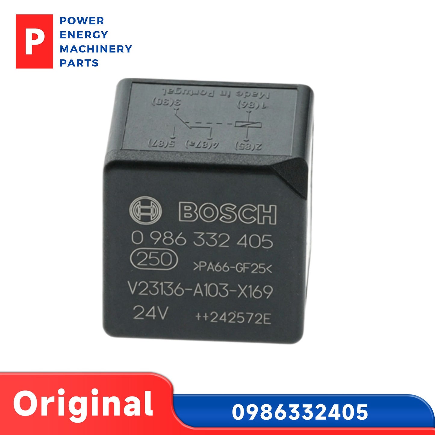 1pc Original Bosch 0986332405 24V 5-Pin Relay Replaces V23136-A103-X169 New