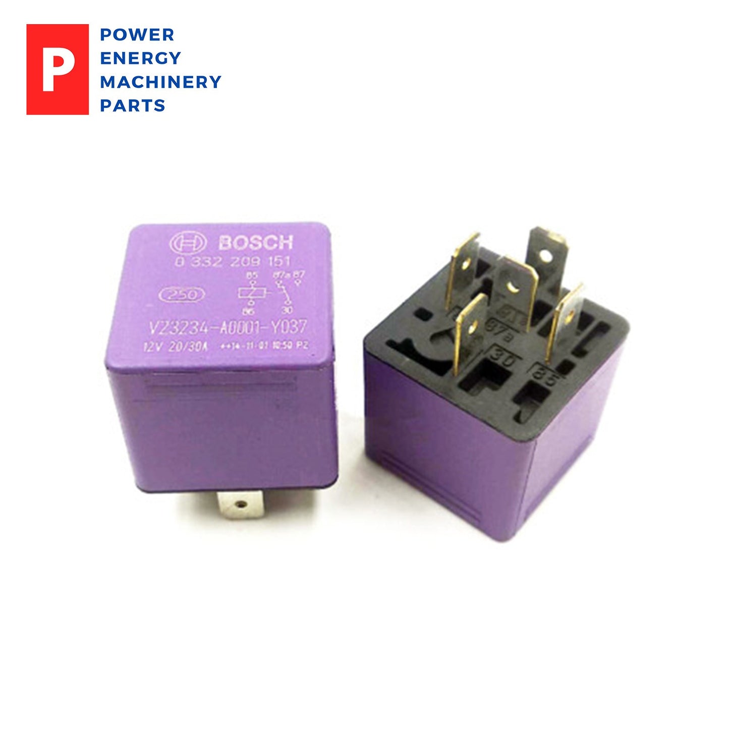 Original Bosch 0332209151 12V 20/30A 5 Pin Mini Changeover Relay 1Pcs