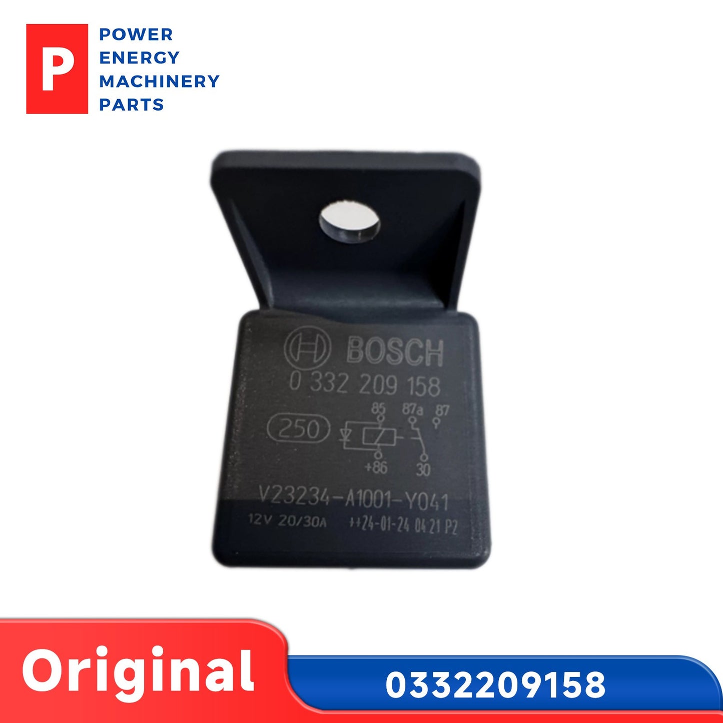 Original Bosch 0332209158 12V 20/30A 5-Pin Mini Changeover Relay 1PCS