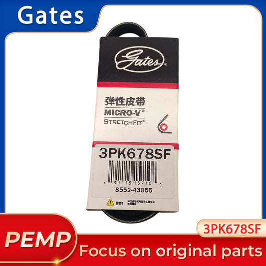 Original Gates 3PK678SF Stretch Belt 3 Ribs 678mm Fit For AC Compressor