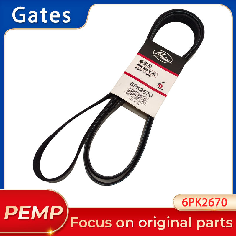 Original Gates 6PK2670 Micro-V Serpentine Belt 6 Ribs 2670mm Automotive Engine Accessory Drive Belt