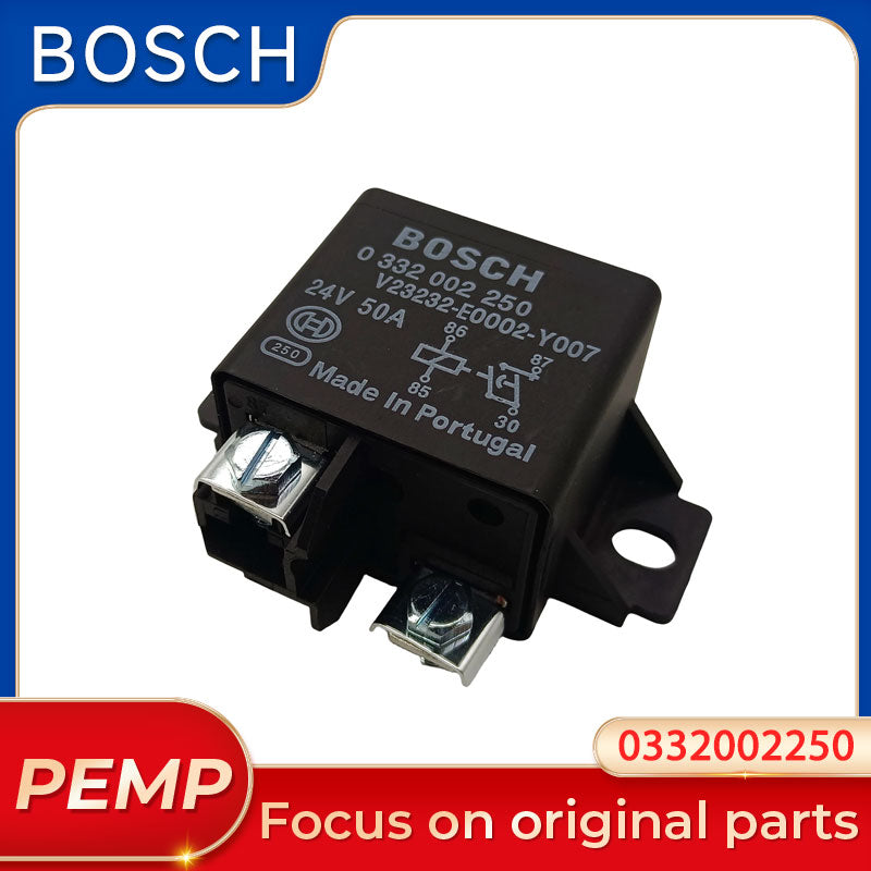Original Bosch 0332002250 24V DC 50A SPST 4Pin Normally Open Power Relay For Truck Excavator Generator