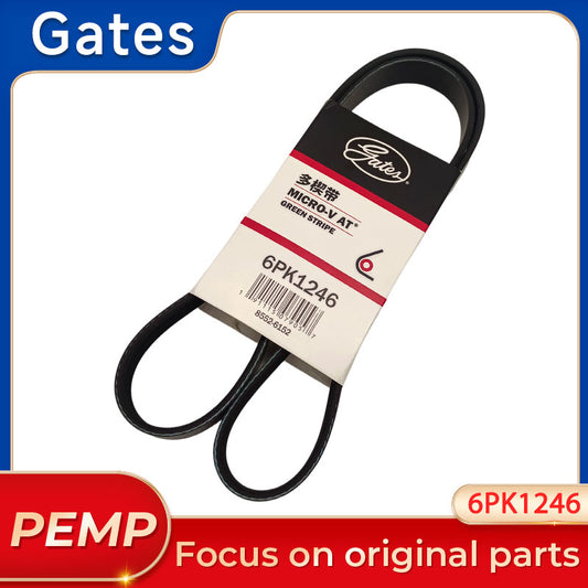 Original Gates 6PK1246 Micro-V Serpentine Belt 6 Ribs 1246mm Fits For Toyota Camry Lexus ES200 Engine Accessory Drive