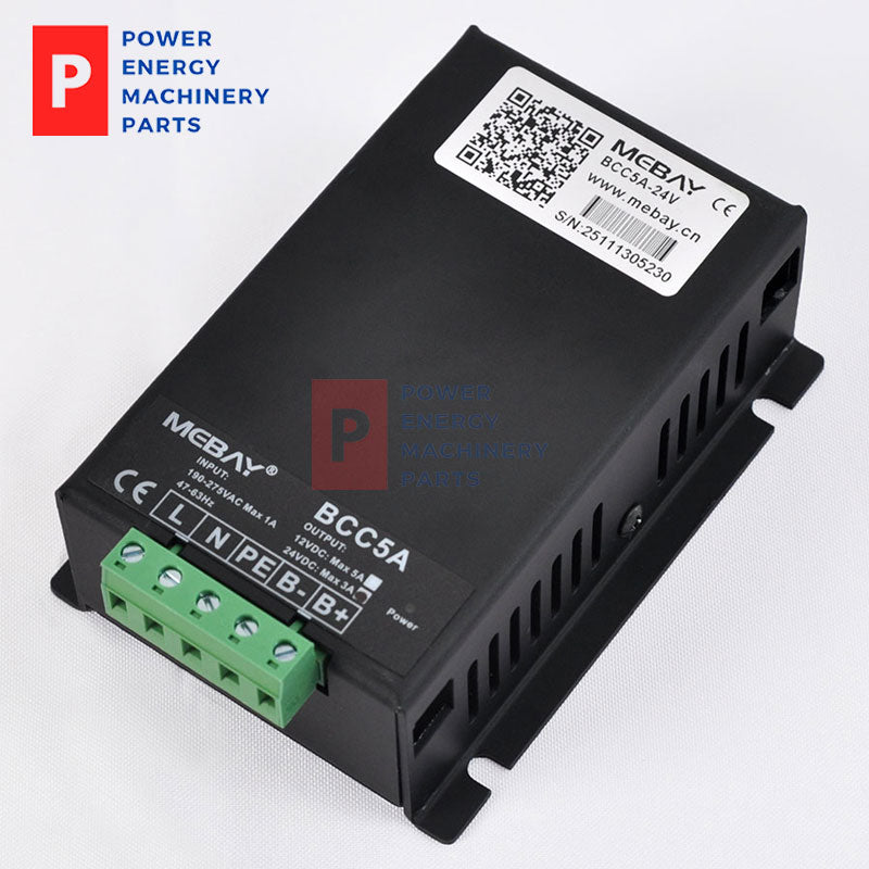 Original Mebay BCC5A 24V 3A 2-Stage Lead-Acid Battery Float Charger For Diesel Genset Starter Battery