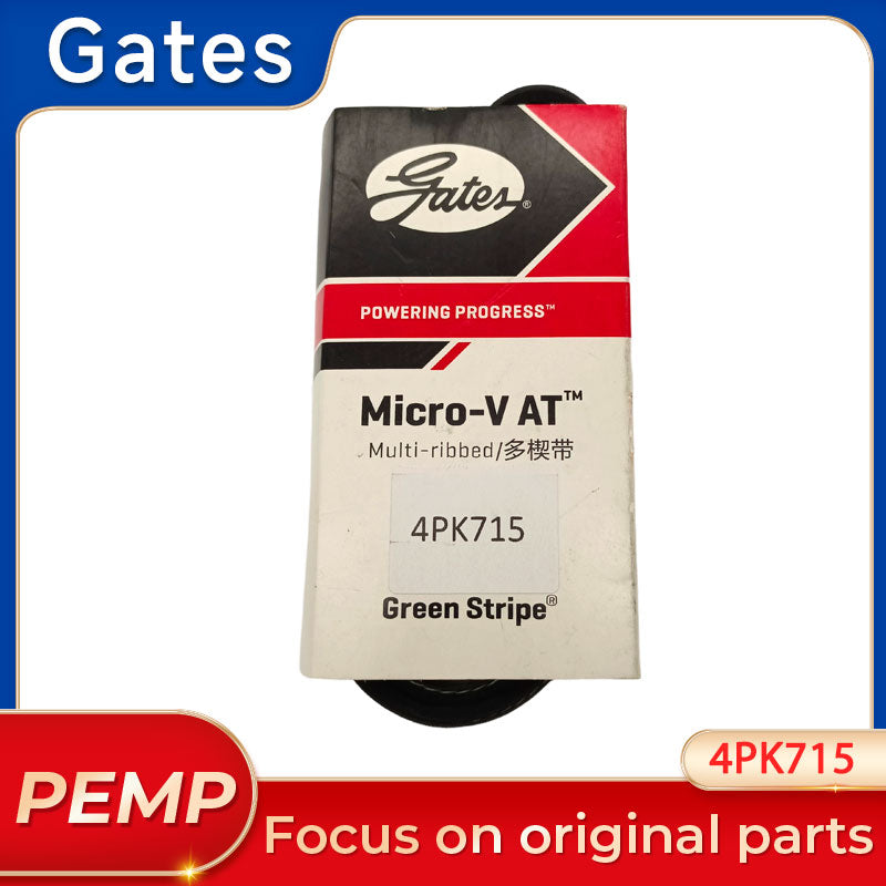 Original Gates 4PK715 Micro-V Serpentine Belt 4 Ribs 715mm For Dacia Daihatsu Suzuki Roewe MG Engine Accessory