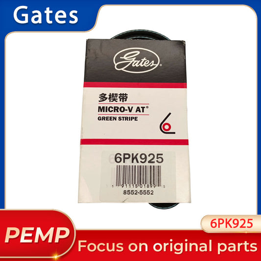 Original Gates 6PK925 Micro-V Serpentine Belt 925mm 6 Ribs Automotive Engine Accessory Drive Belt