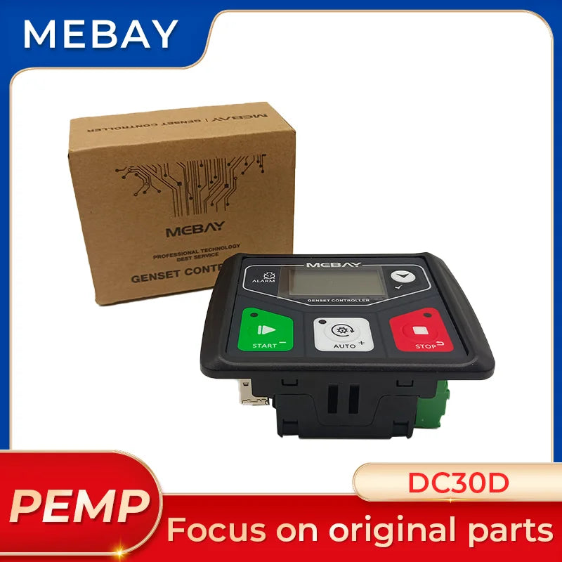 Controlador Mebay DC30D para generador diésel Panel de control original para generador diésel pequeño Mebay Arrancador eléctrico para generador