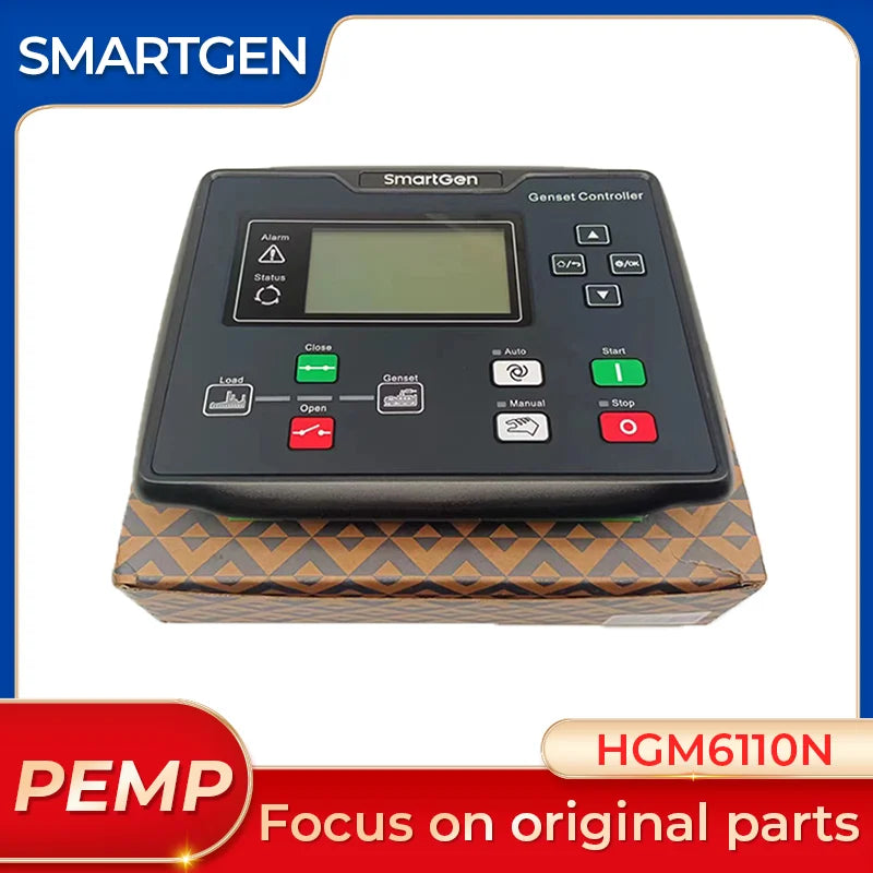 โมดูลควบคุมเครื่องกำเนิดไฟฟ้าดีเซล Smartgen รุ่น HGM6110N ดั้งเดิม ชิ้นส่วนเครื่องกำเนิดไฟฟ้า