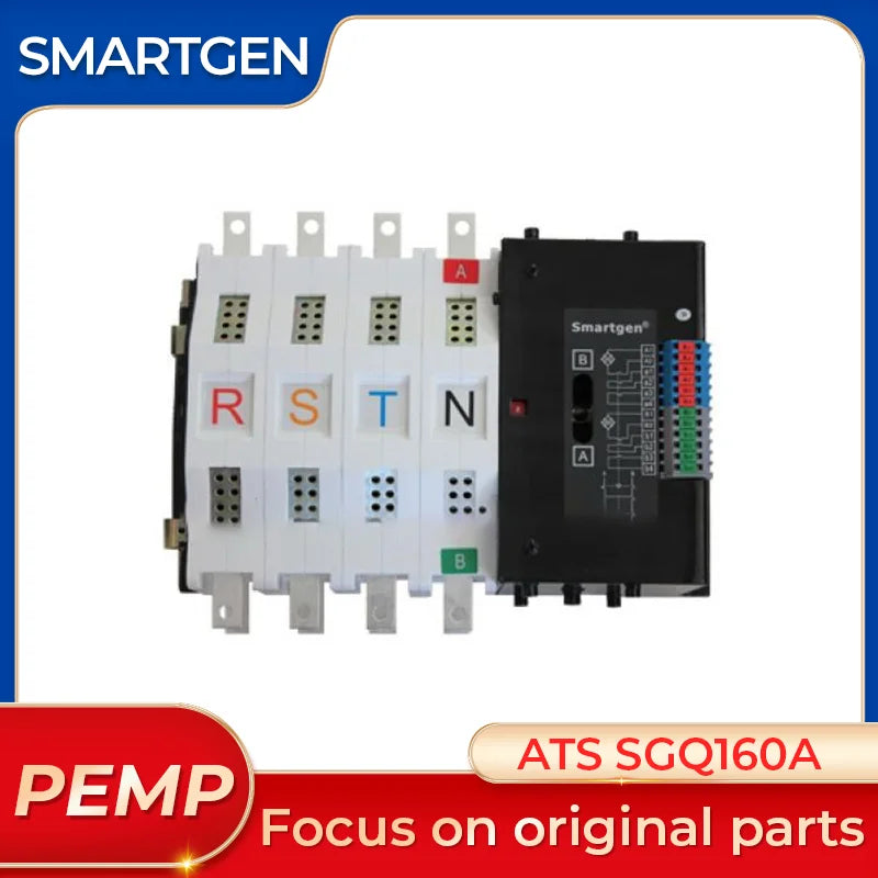 สวิตช์ถ่ายโอนอัตโนมัติ SmartGen ATS SGQ160A-4P ดั้งเดิม (ATS) 160A