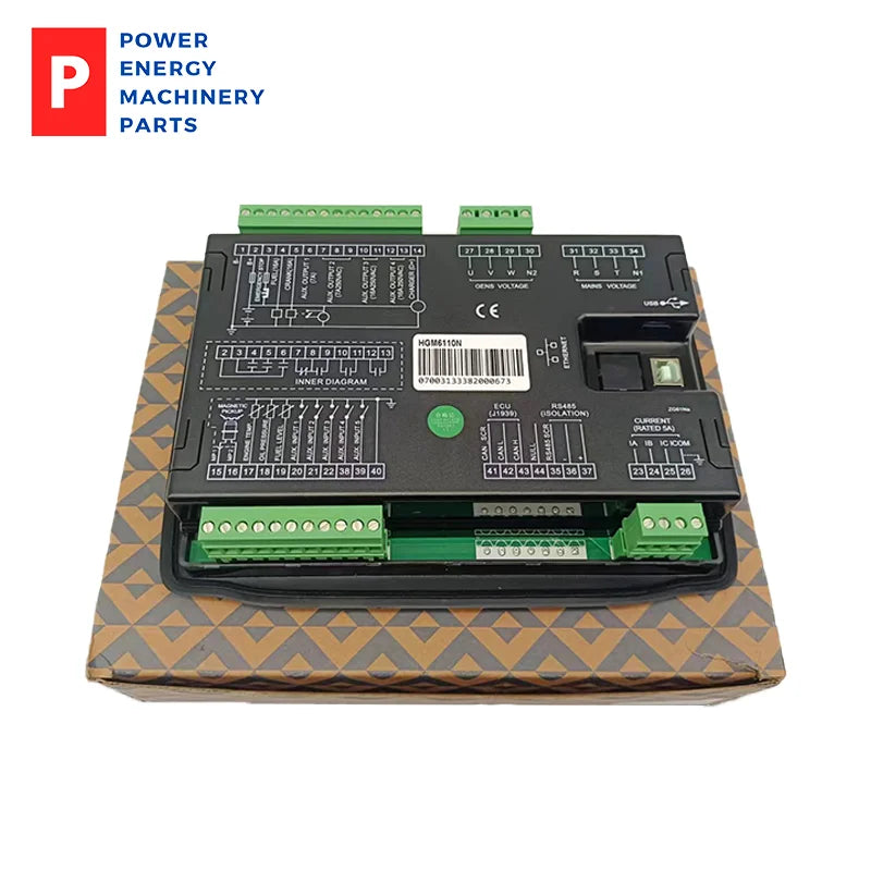 โมดูลควบคุมเครื่องกำเนิดไฟฟ้าดีเซล Smartgen รุ่น HGM6110N ดั้งเดิม ชิ้นส่วนเครื่องกำเนิดไฟฟ้า
