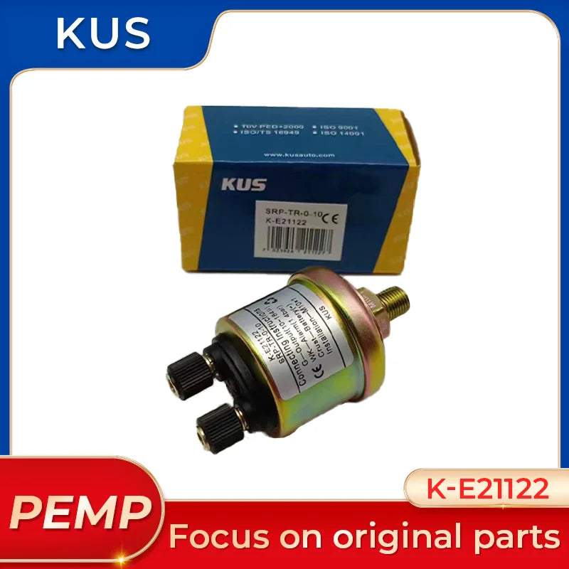 Sensor de presión de aceite original KUS K-E21122 KE21122 con alarma de 1,4 bar