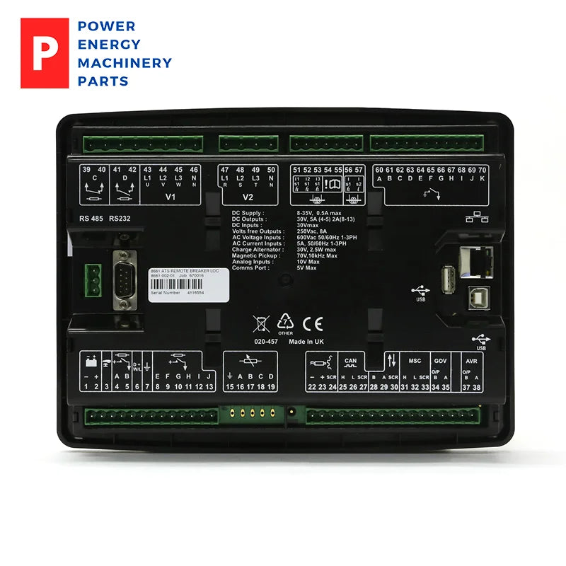 DSE8661 Original Deep Sea Generator Controller DSE 8661 Two-Part Auto Transfer Switch & Mains (Utility) Control Module