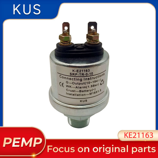 Original KUS KE21163 Mechanical Oil Pressure Sensor 1.5Bar M18×1.5 Metric Thick Thread Dual M4 Screw Terminal with Alarm