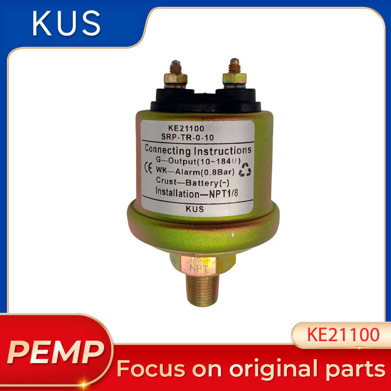 Original KUS KE21100 Oil Pressure Sensor Single Terminal No Alarm 1/8NPT Thread Resistance