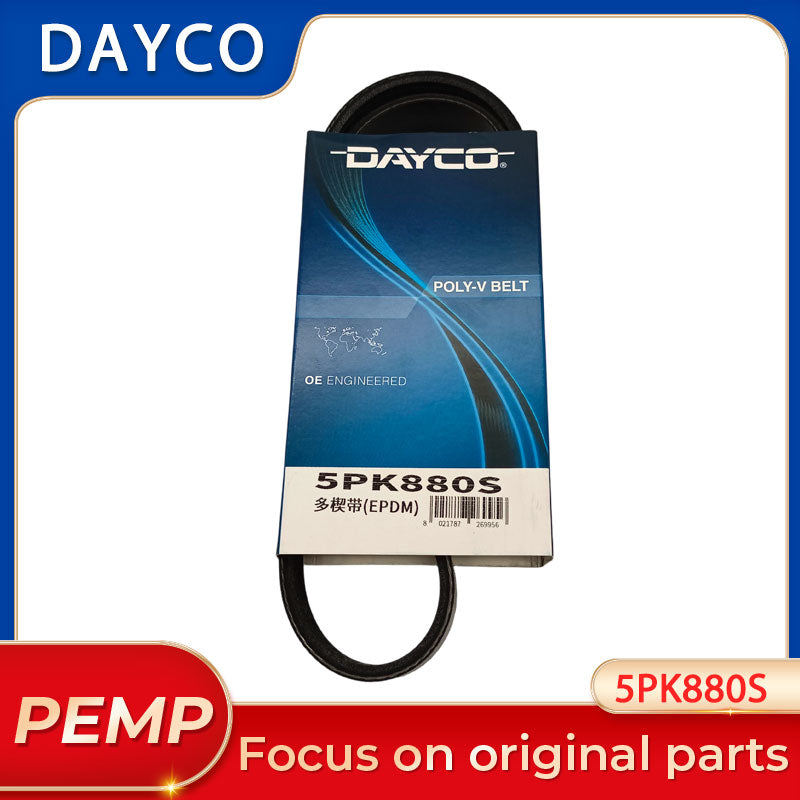 Original DAYCO 5PK880S Poly-V Stretch Belt 5 Ribs 880mm EPDM For AC Compressor