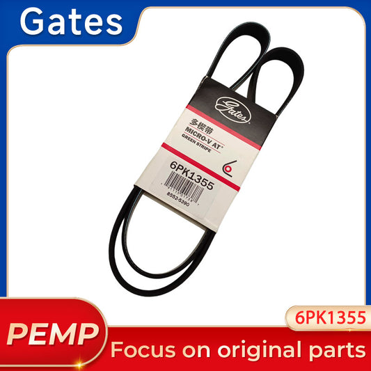 Original Gates 6PK1355 Micro-V Serpentine Belt 6 Ribs 1355mm For Peugeot Citroen Ford Engine Accessory