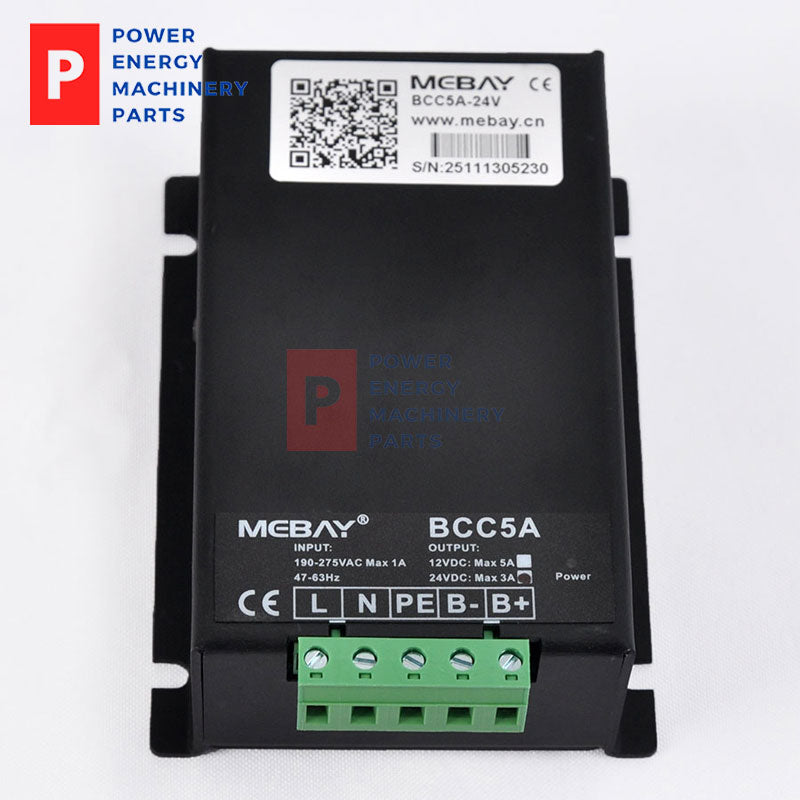 Original Mebay BCC5A 24V 3A 2-Stage Lead-Acid Battery Float Charger For Diesel Genset Starter Battery