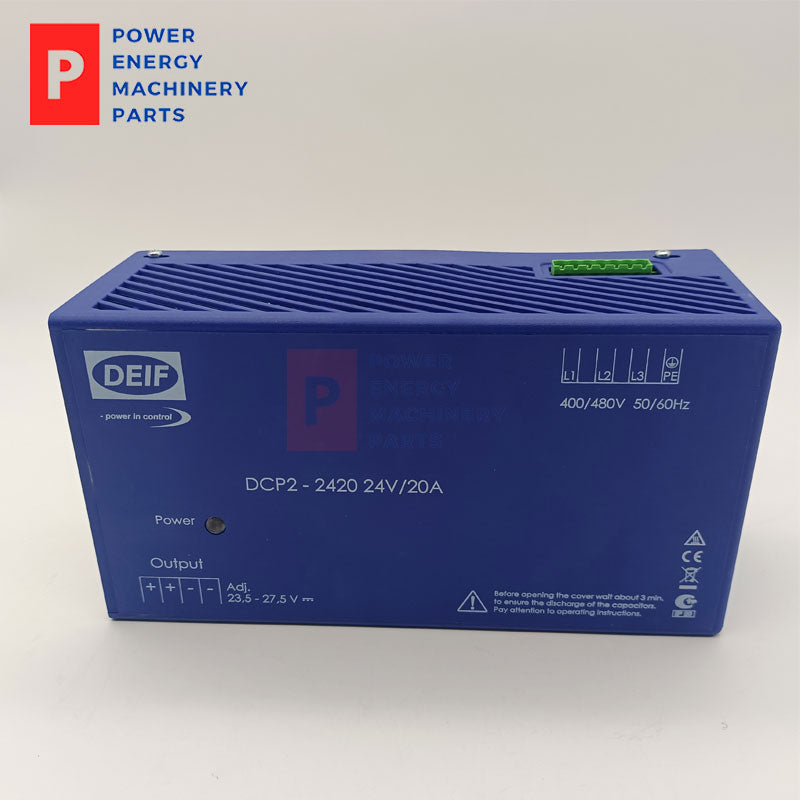 Original DEIF DCP2-2420 24V 20A 400/480V Switch Mode Battery Charger DC Power Supply