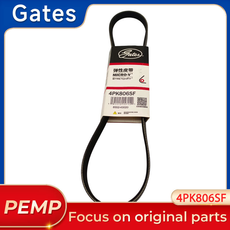 Original Gates 4PK806SF Stretch Belt 4 Ribs 806mm Fits For Subaru Impreza AC Compressor