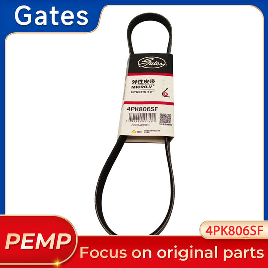 Original Gates 4PK806SF Stretch Belt 4 Ribs 806mm Fits For Subaru Impreza AC Compressor