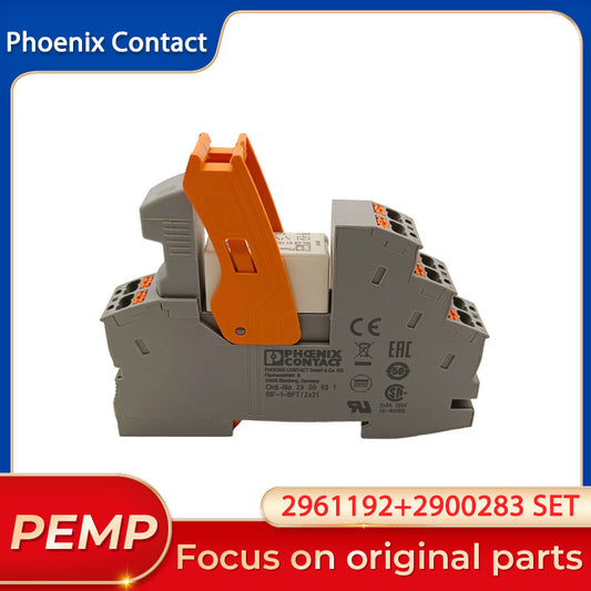 Original Phoenix Contact Relay Kit 2961192 / 2900283 24VDC 6A Plug-in Relay & DIN Rail Base